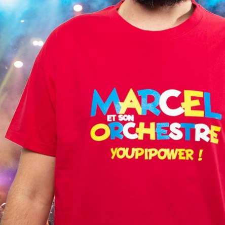 T-shirt Youpi Power Rouge (Homme) - Marcel et son orchestre