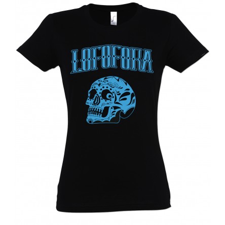 T Shirt Lofofora Crâne Bleu Femme